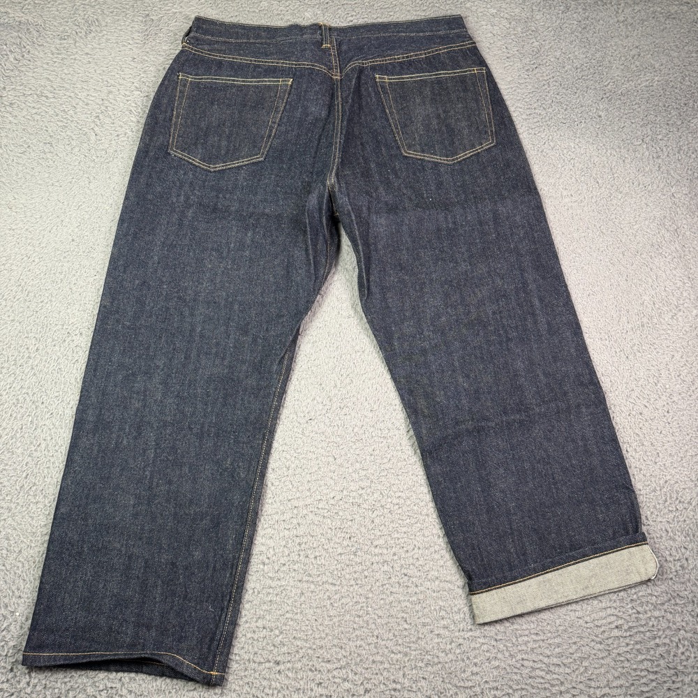 Buck Mason Full Saddle Selvedge Japanese Loomstate Denim Jeans Mens 36x26 Blue - Picture 7 of 12